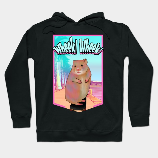 Guinea pig, Skateboard, Skating, Sunhine, Wheek! Hoodie by Strohalm